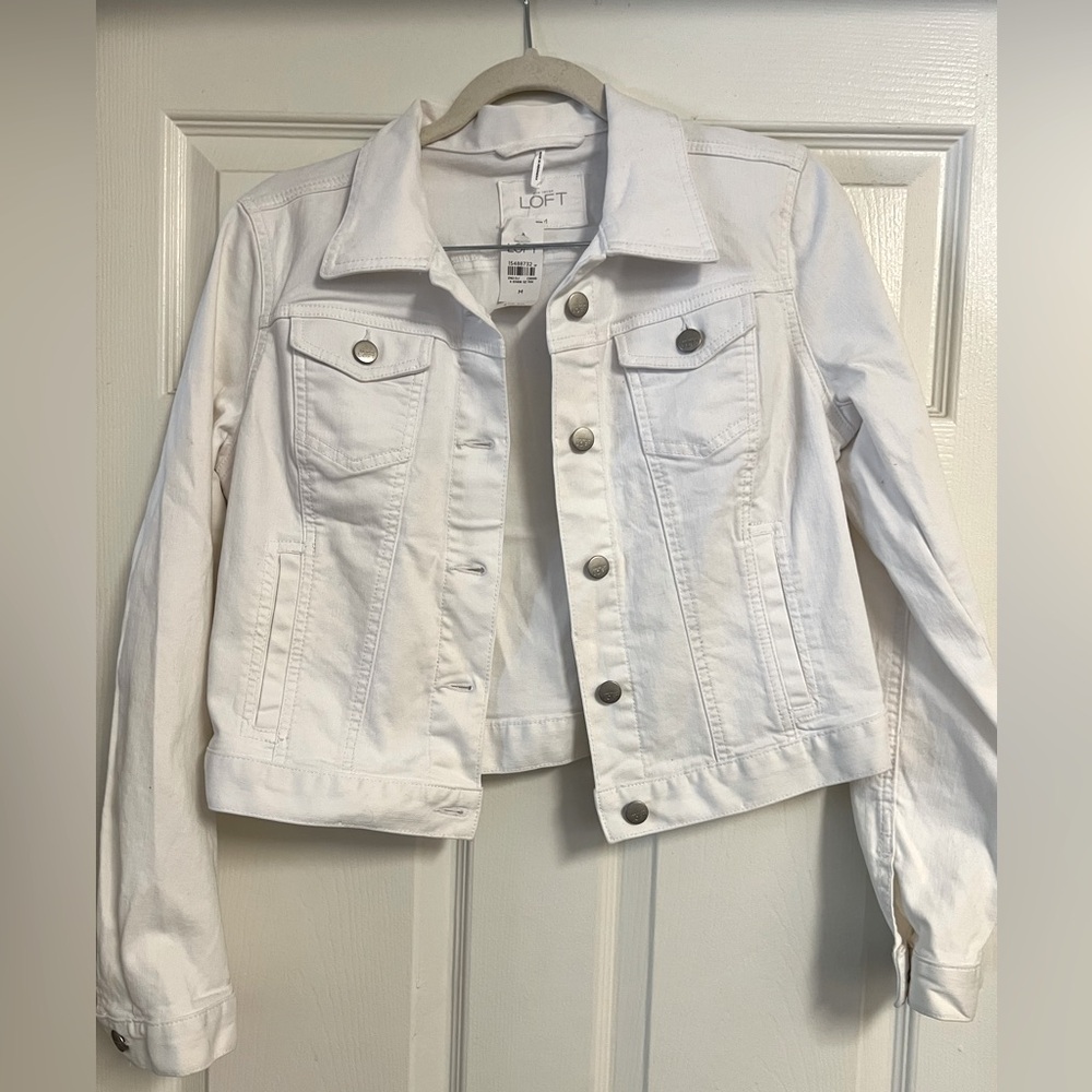 LOFT White Denim Jacket